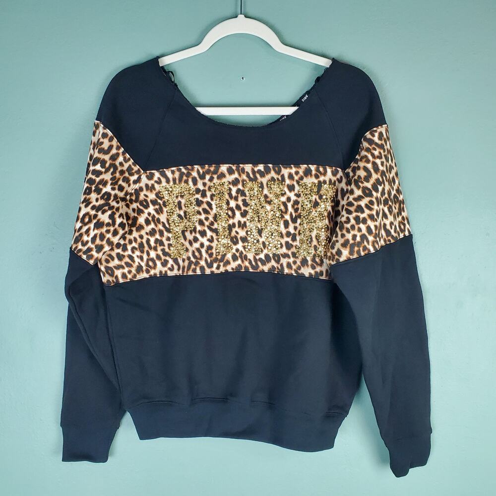 Victoria's Secret Pink Leopard Print Off The Shoulder Size Small